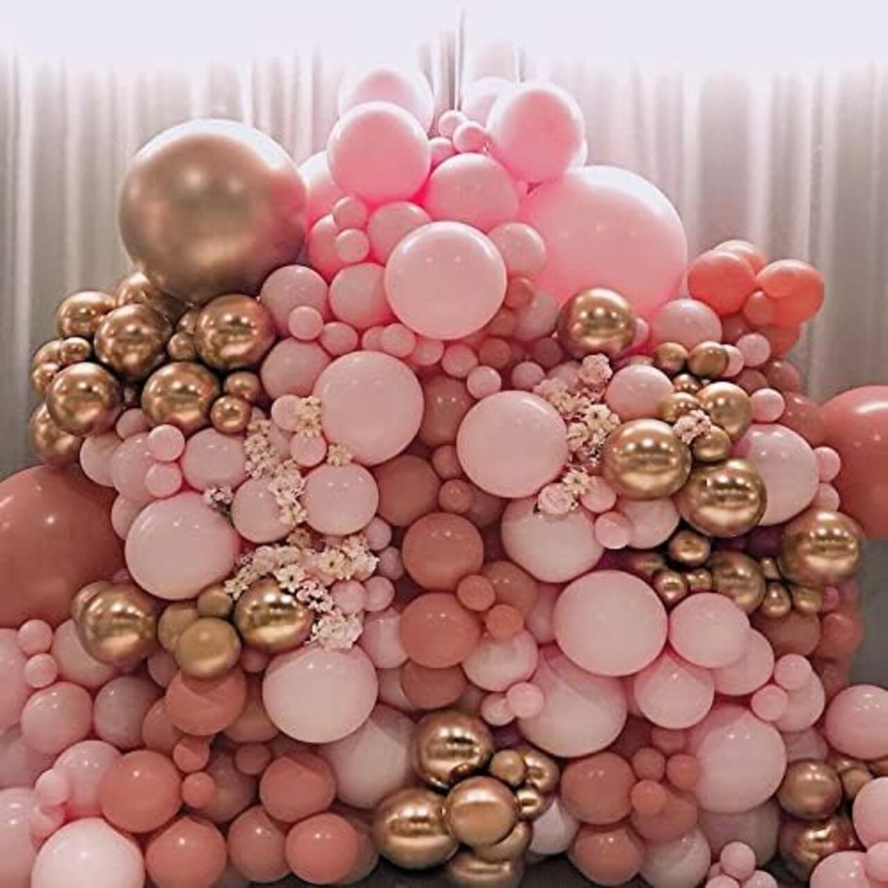 Dusty Rose Balloon Garland Retro Pink Gold Balloon Arch150pcs
